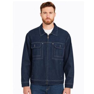 UBX Urban Expedition Vintage Jean Jacket Full Zip Denim Coat Mens Size XL